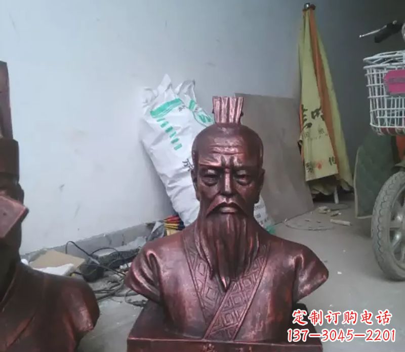 衢州管仲古代人物胸像铜雕