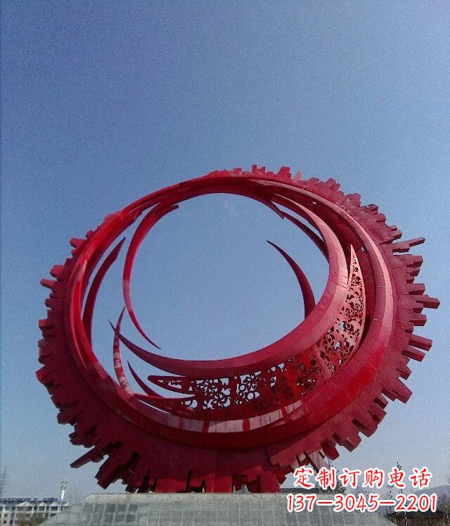 衢州广场不锈钢齿轮圆盘雕塑