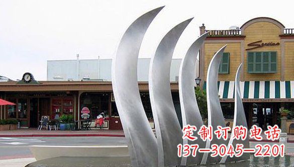 衢州广场不锈钢翅膀雕塑