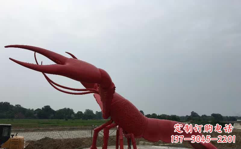 衢州广场不锈钢仿真龙虾雕塑