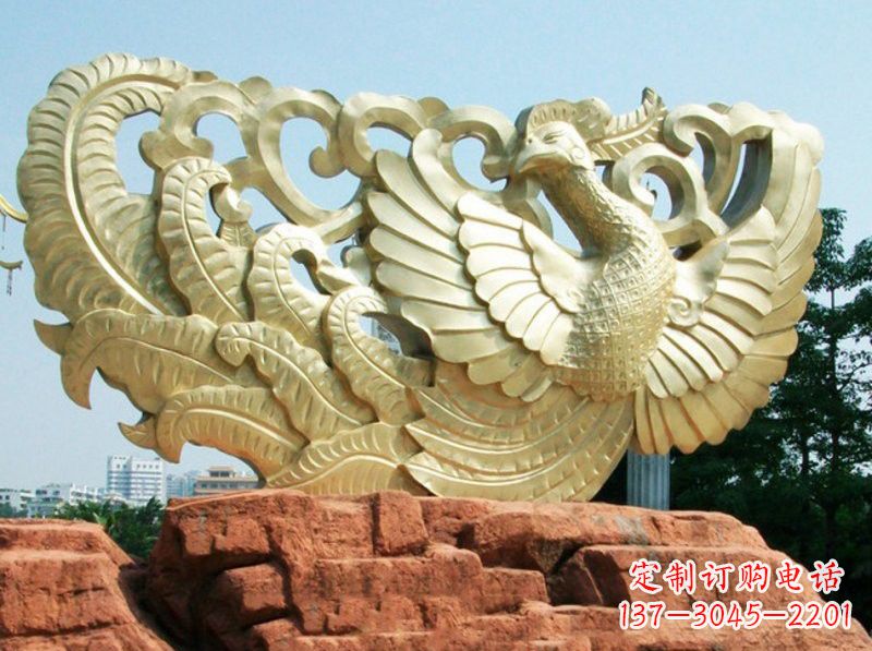 衢州广场凤凰铜雕