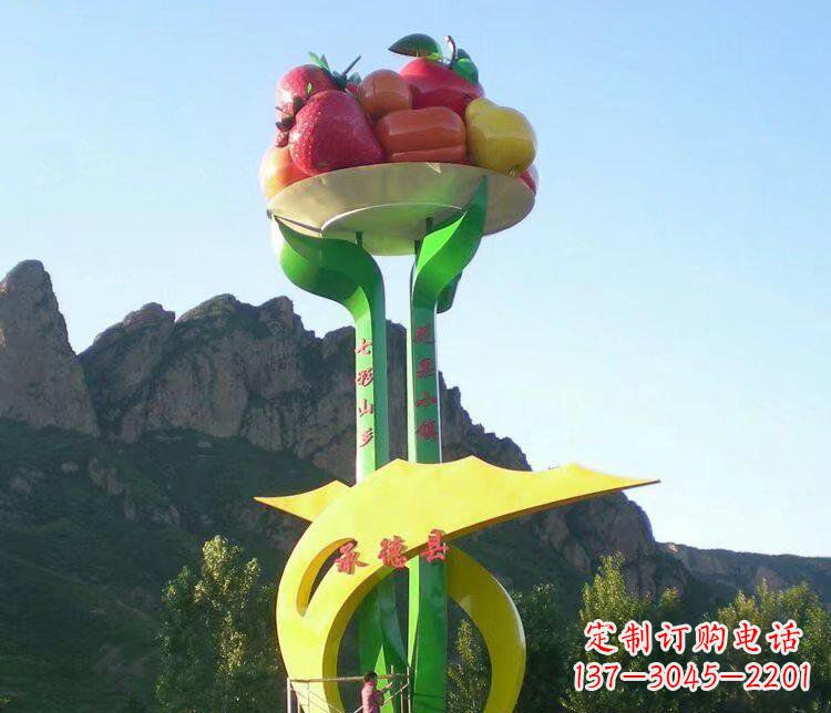 衢州果盘雕塑城市玻璃钢雕塑