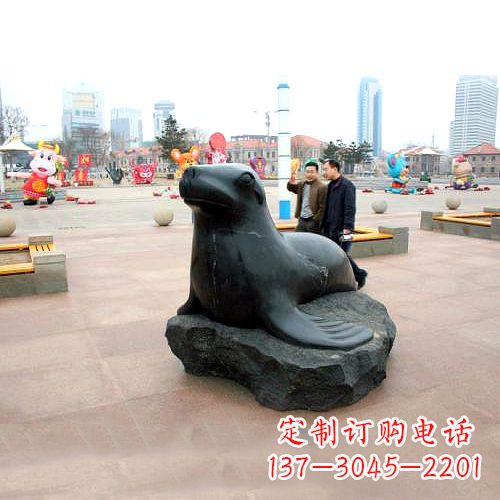 衢州海豹石雕塑,精美纯手工制作
