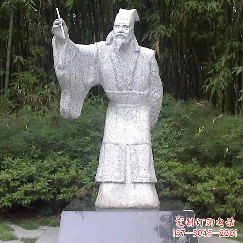 衢州汉白玉白居易石雕像-中国古代著名诗人历史文化名人雕塑