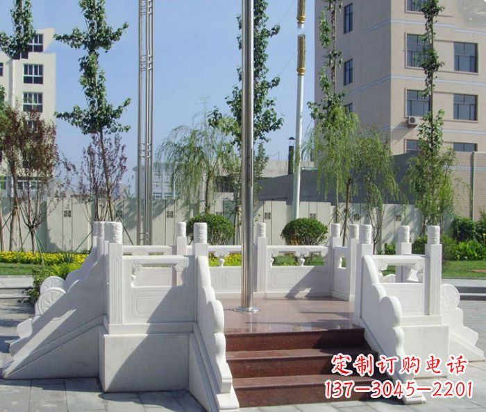 衢州汉白玉升旗台校园石雕
