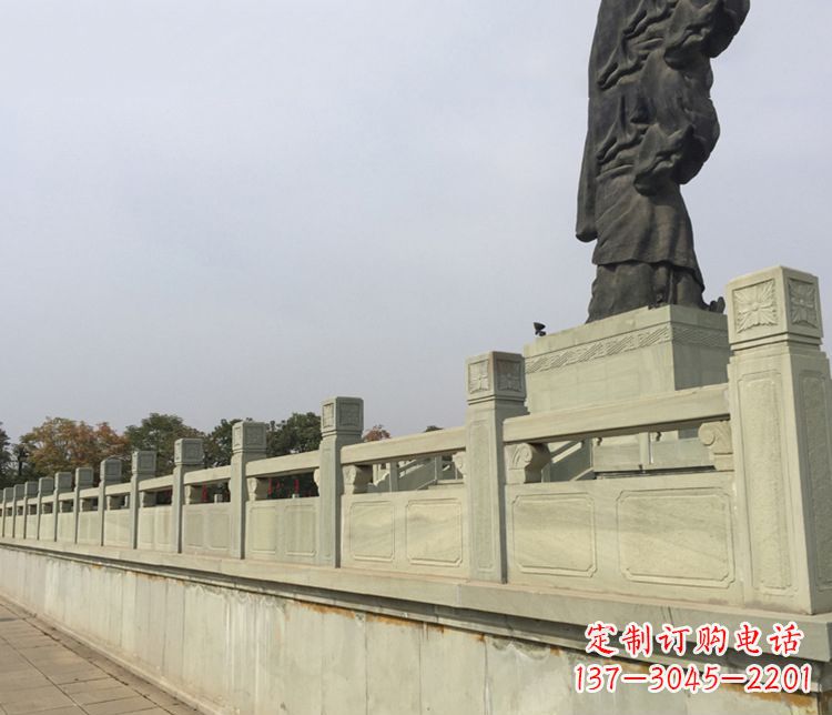 衢州护城河大理石栏板石雕 (3)