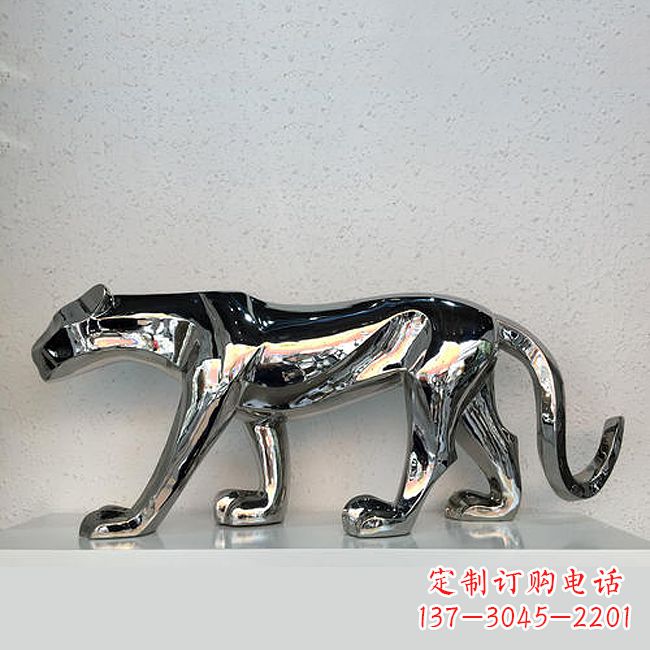 衢州杰出的不锈钢金钱豹雕塑