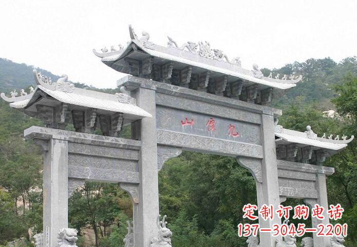 衢州三门仿古牌坊石雕,精美绝伦