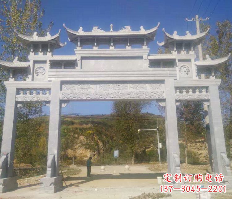 衢州中领雕塑：精雕制作仿古石牌坊石雕