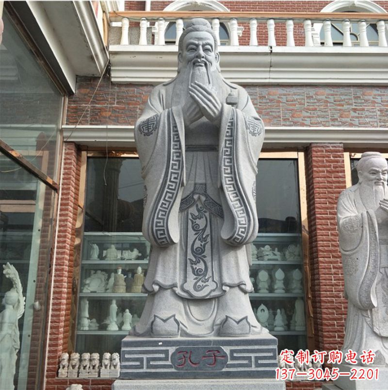 衢州传承历史的伟大孔子雕塑