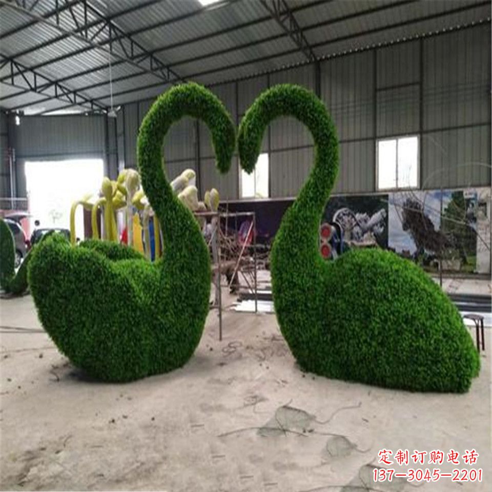 衢州绿植抽象特制天鹅雕塑