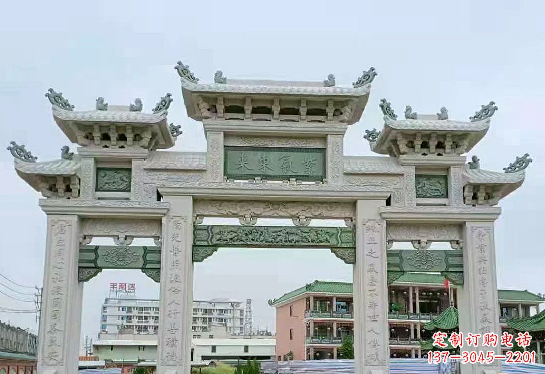 衢州精美的牌楼石雕雕塑