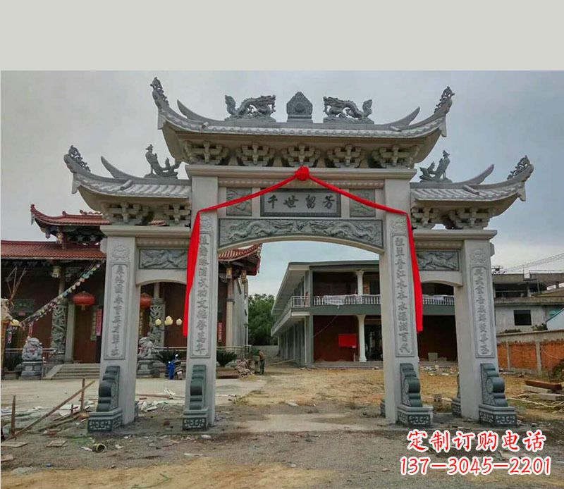 衢州以传统工艺为源的独特牌坊石雕