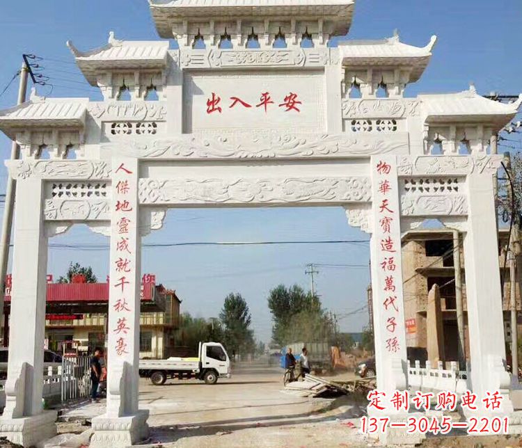 衢州三门石牌坊石雕_2 (2)