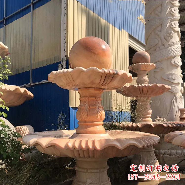 衢州石雕五福临门风水球