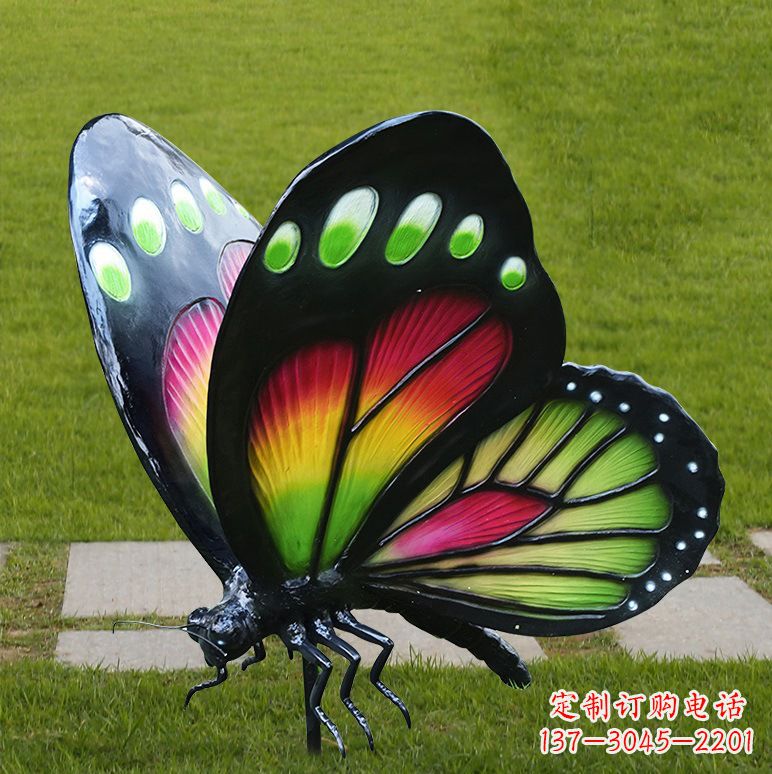 衢州树脂仿真蝴蝶草坪动物昆虫雕塑