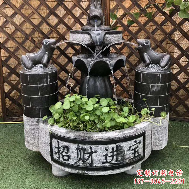 衢州双层喷泉石雕