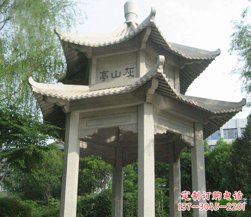 衢州双层石凉亭石雕