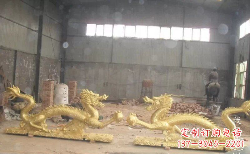 衢州双龙戏珠广场铜雕 (2)