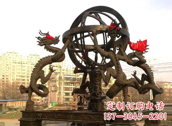 衢州四龙戏珠城市景观铜雕