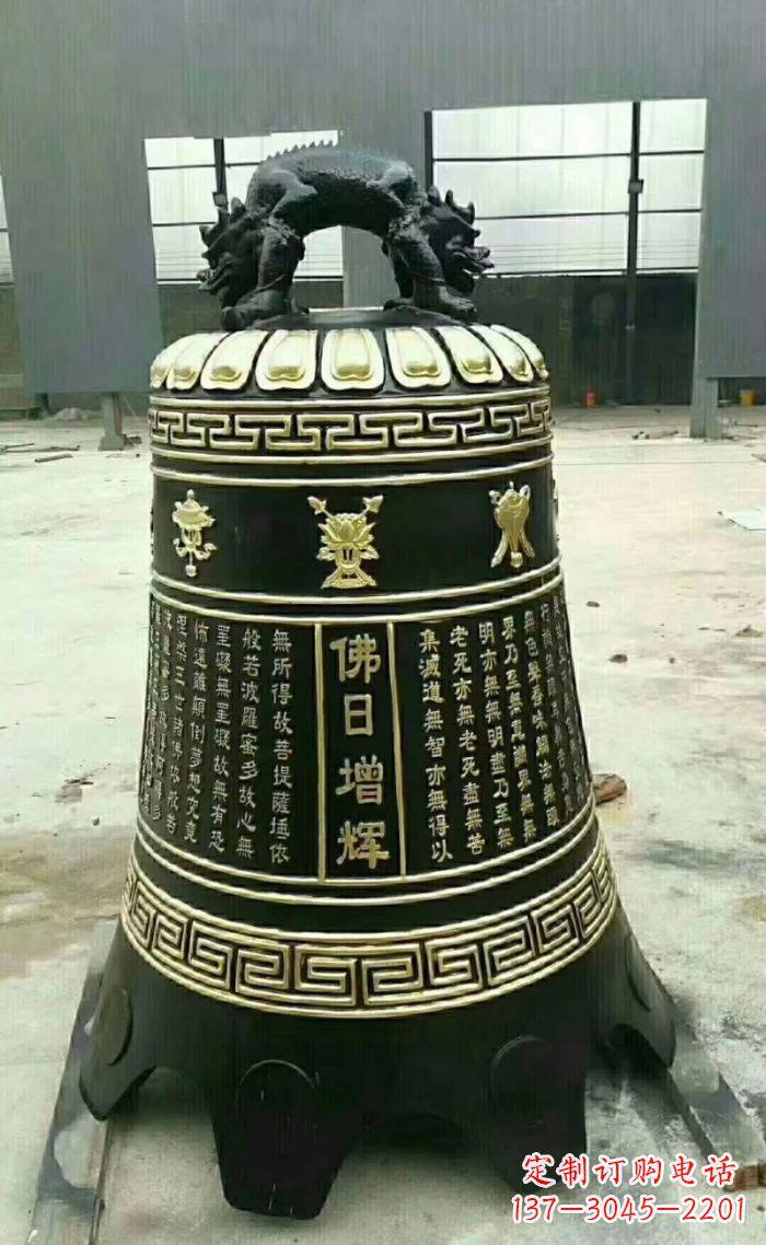 衢州寺庙铜钟雕塑 (6)