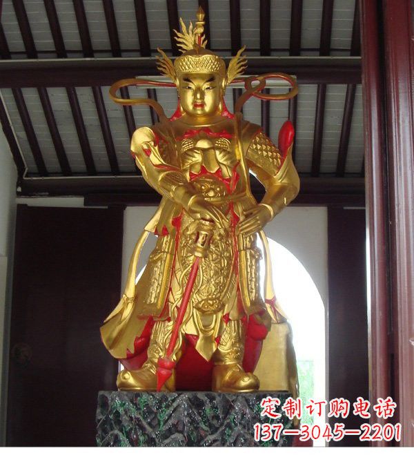 衢州寺庙韦陀菩萨铜雕