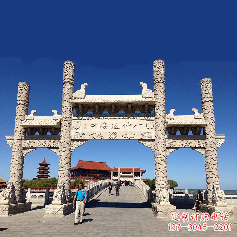 衢州寺院大门无楼石牌坊
