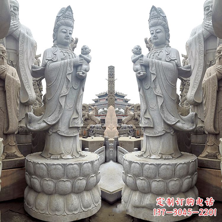 衢州送子观音青石雕塑