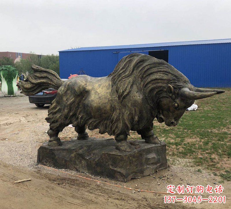 衢州铜雕奔牛雕塑