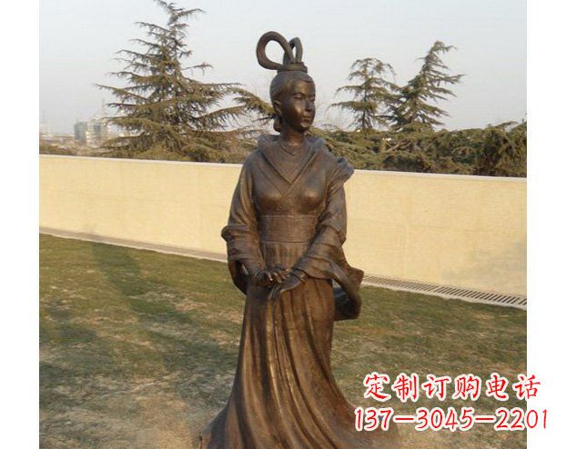 衢州铜雕古代美女人物雕塑