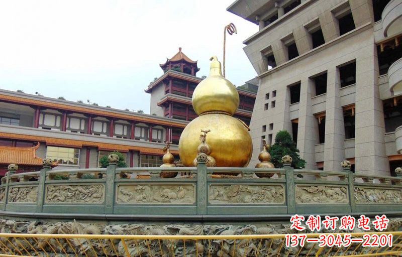 衢州铜雕葫芦公园景观雕塑