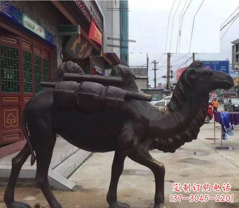 衢州铜雕骆驼公园动物雕塑