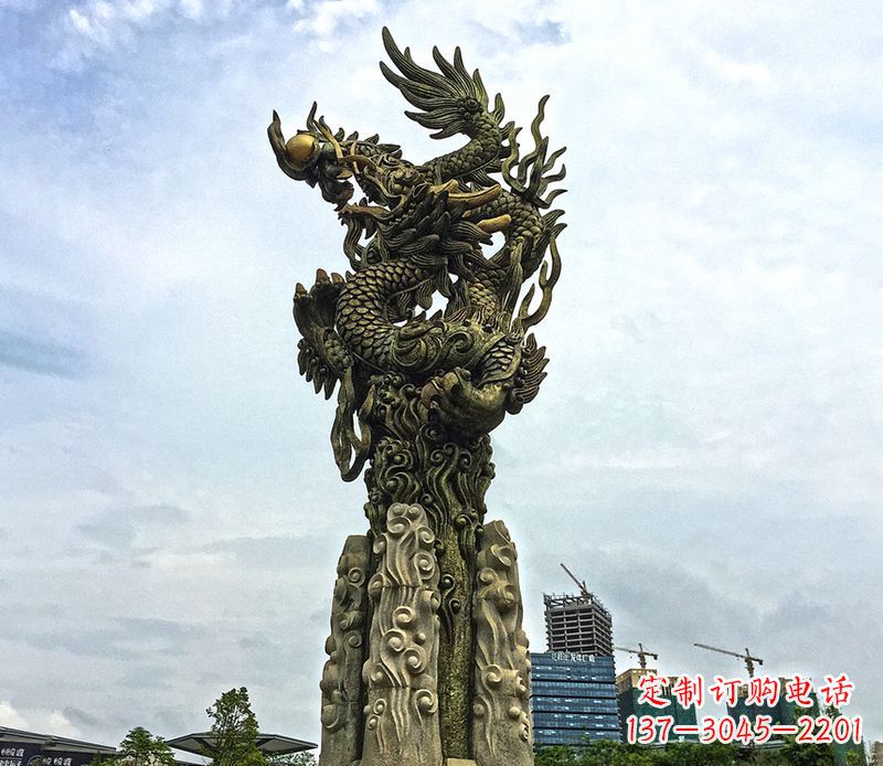 衢州铜雕盘龙柱