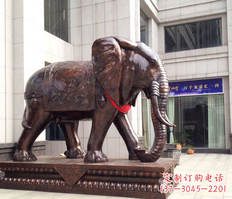 衢州铜雕企业招财大象