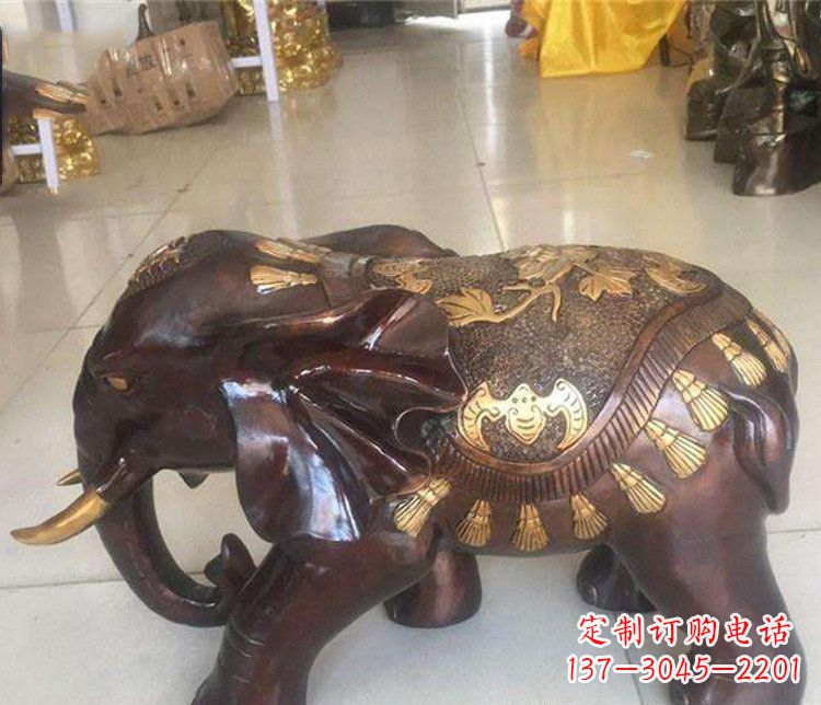 衢州铜雕室内装饰小象雕塑摆件