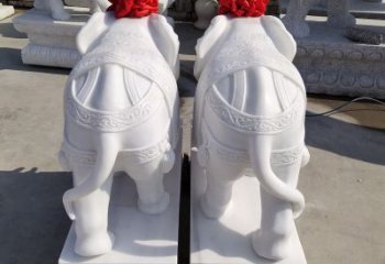 衢州精美大象雕塑天然水晶石材塑造