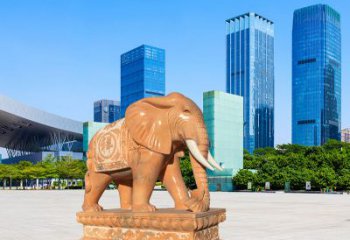 衢州大象雕塑，现代大象喷水雕塑，营造雅致优雅氛围