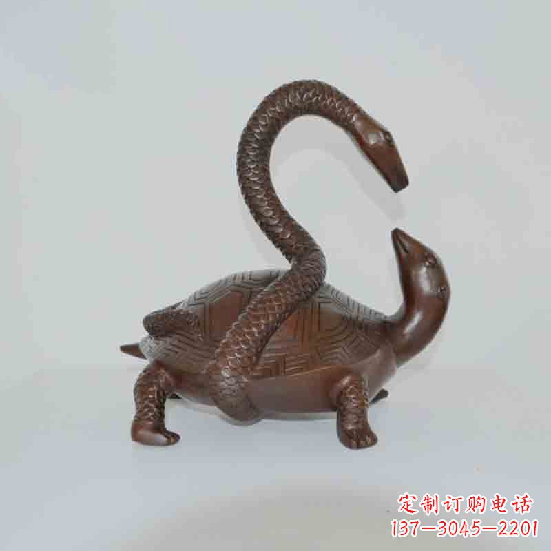 衢州乌龟背蛇龟蛇铜雕