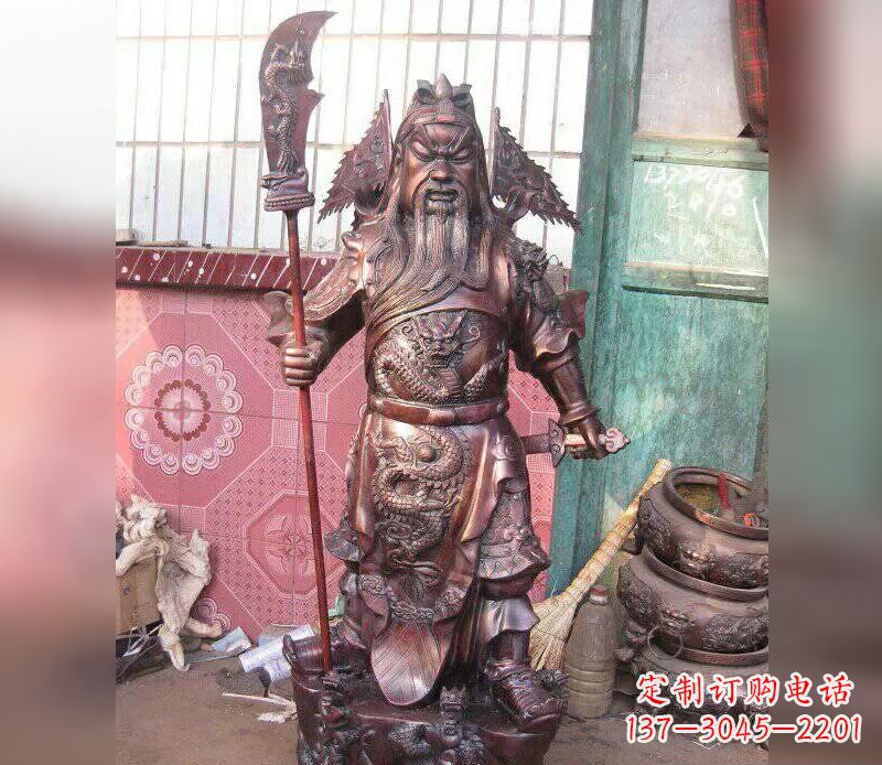 衢州武财神关公提刀铜雕