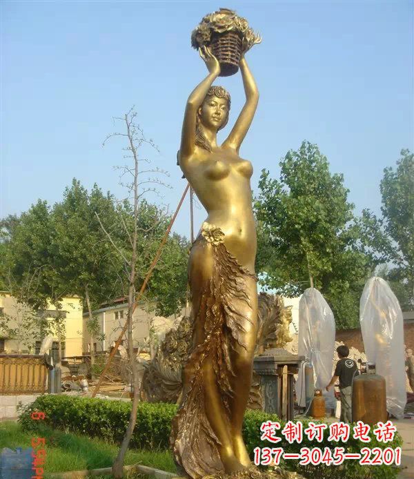衢州西方美女公园人物铜雕 (2)