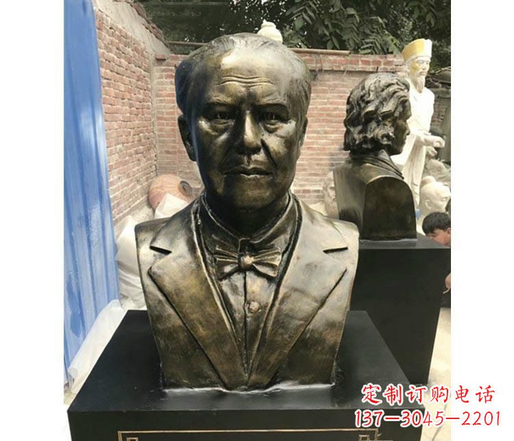 衢州西方名人爱迪生胸像铜雕