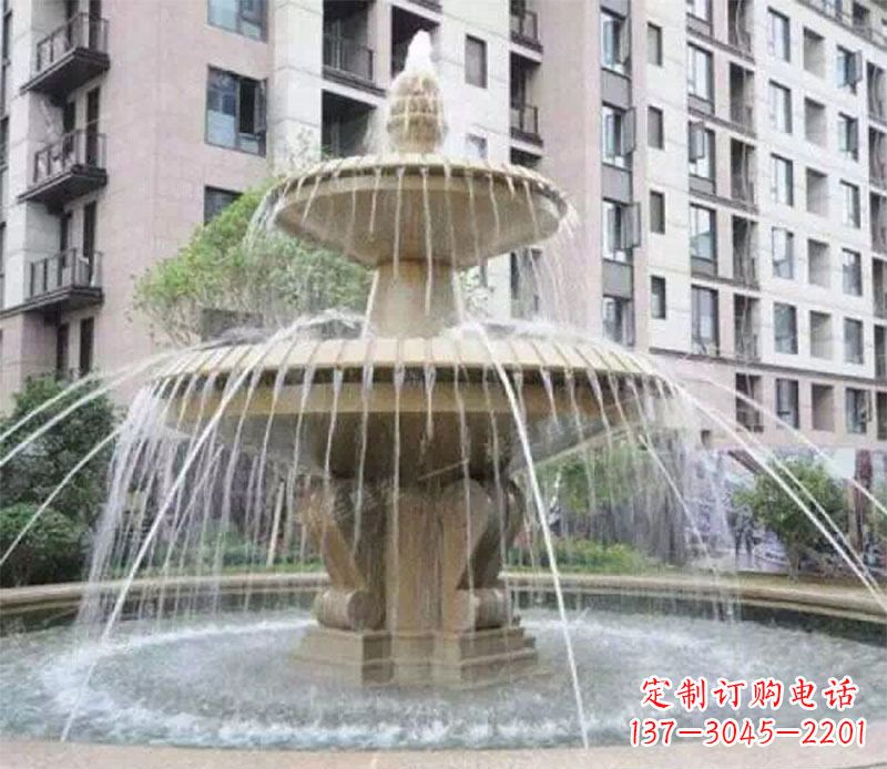 衢州小区大型喷泉景观石雕