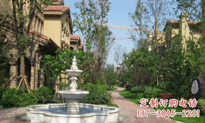 衢州小区景观大理石喷泉石雕 (5)