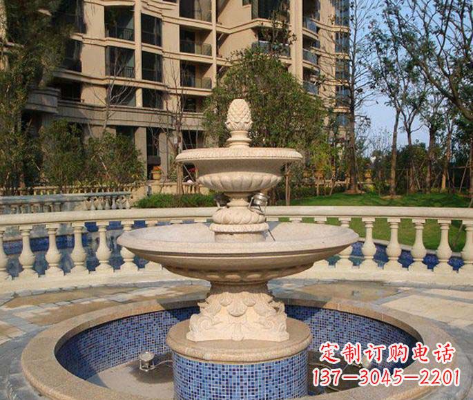 衢州小区景观多层喷泉石雕