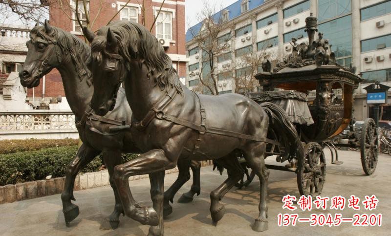 衢州小区欧式马车铜雕