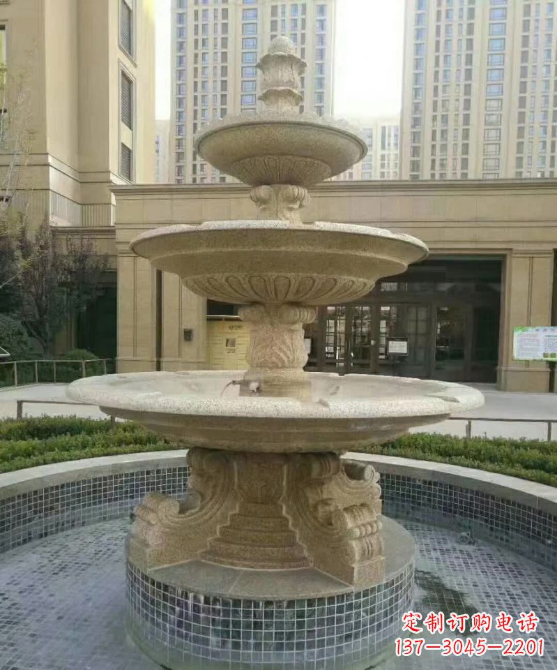 衢州小区喷泉石雕 (2)