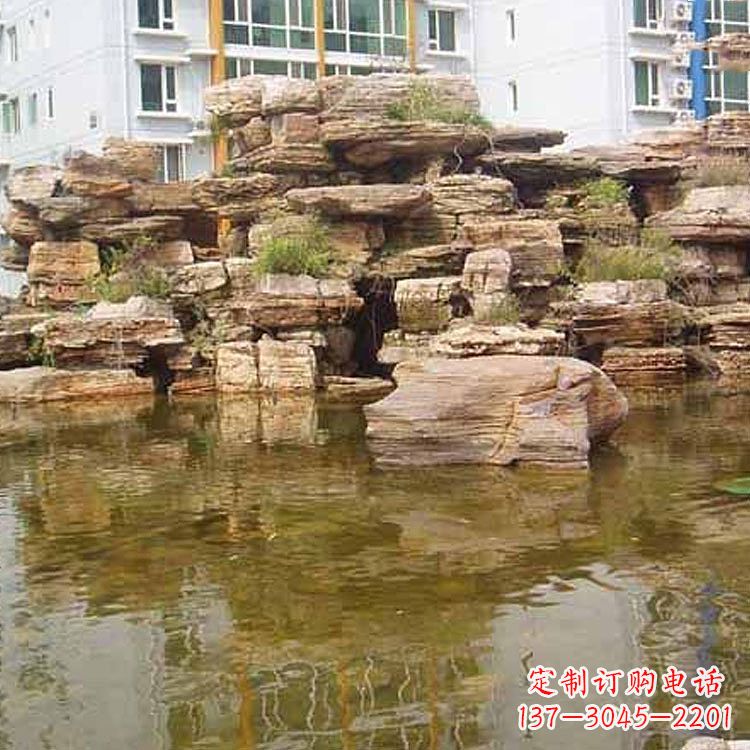 衢州小区庭院假山鱼池