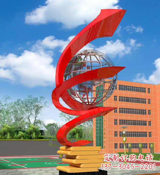 衢州校园不锈钢书籍标志雕塑