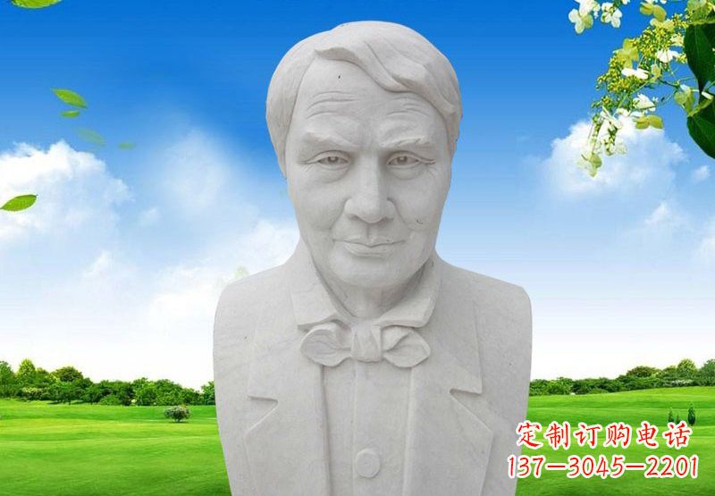 衢州校园大理石爱迪生头像