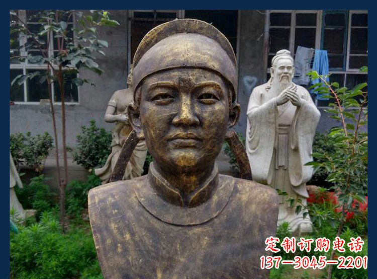 衢州校园古代名人毕昇铜雕